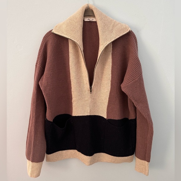 Madewell Glenbrook Merino Wool Blend Sweater - Size Medium - Picture 2 of 7